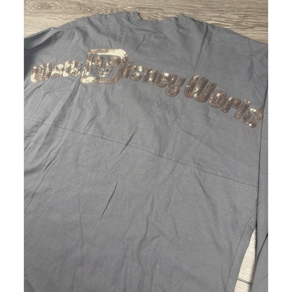 Disney Parks Women's WDW Rose Gold Sequin Spirit Jersey Grey Size XXL - Picture 5 of 8